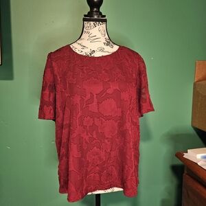 Rickis Dark Red Lace Women's Top